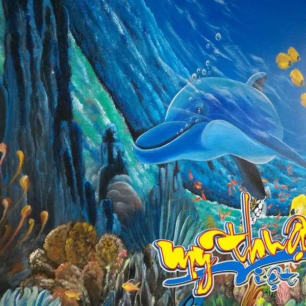 Vẽ tranh tường quán Cafe Trà sữa Q.10