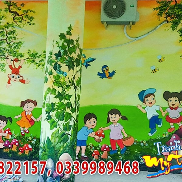 Vẽ Tranh Tường Mầm Non Củ Chi 2 – Kiến Tạo Không Gian Sáng Tạo Cho Bé