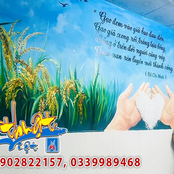 Vẽ Tranh Tường Trường Mầm Non Ngọc Hà Trảng Bom lần 2