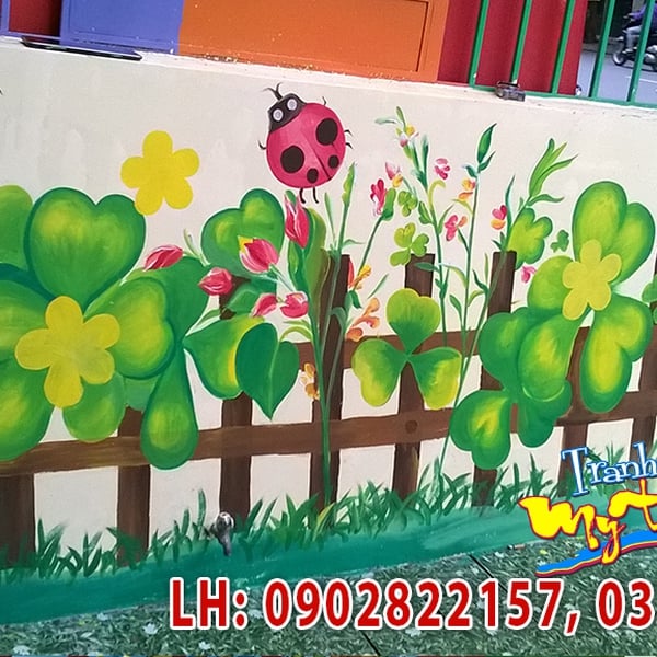 Vẽ Tranh Trang Trí Trường Mầm Non Tư Thục Quận 6