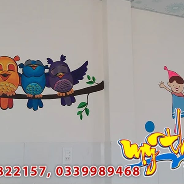 Vẽ Tranh Trang Trí Trường Mầm Non Tư Thục Quận 6