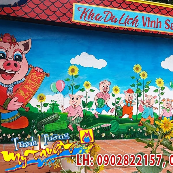 Vẽ Tranh Tường Khu Du Lịch Vinh Sang Vĩnh Long – Đậm Chất Miền Tây