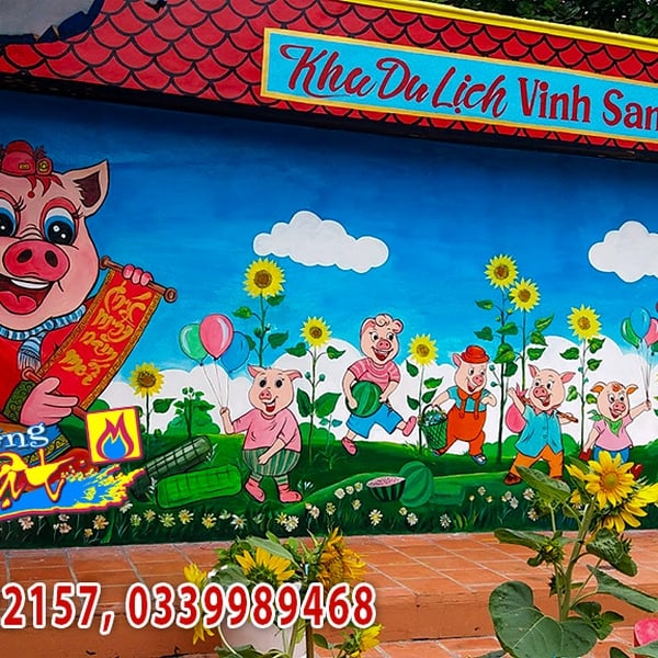 Vẽ Tranh Tường Khu Du Lịch Vinh Sang Vĩnh Long – Đậm Chất Miền Tây