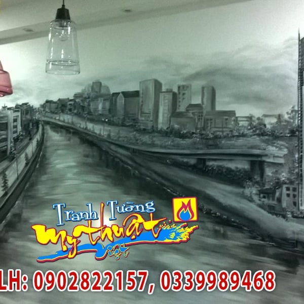 Vẽ Tranh Tường Phòng Khách Quận 7 – Đẳng Cấp Sống Thượng Lưu