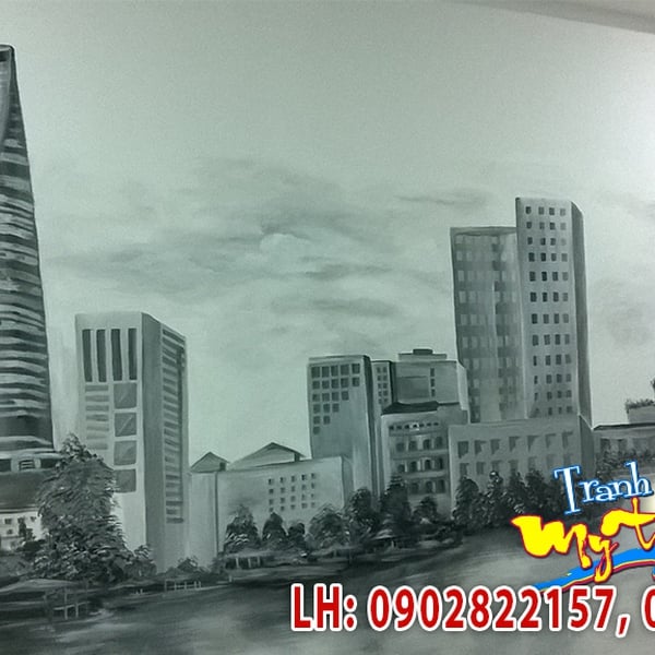 Vẽ Tranh Tường Phòng Khách Quận 7 – Đẳng Cấp Sống Thượng Lưu