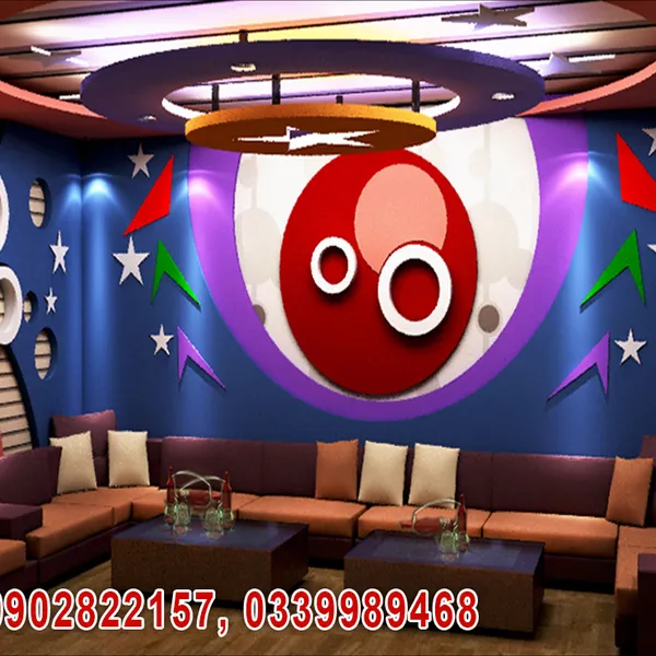 vẽ tranh tường nhà hàng karaoke