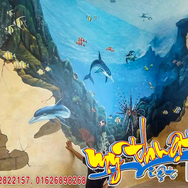 Vẽ tranh tường 3D nghệ thuật