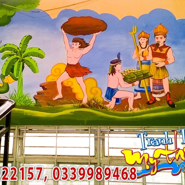 Vẽ Tranh Tường Trường THCS Phước Long Quận 9 – Kiến Tạo Cảnh Quan Học Đường