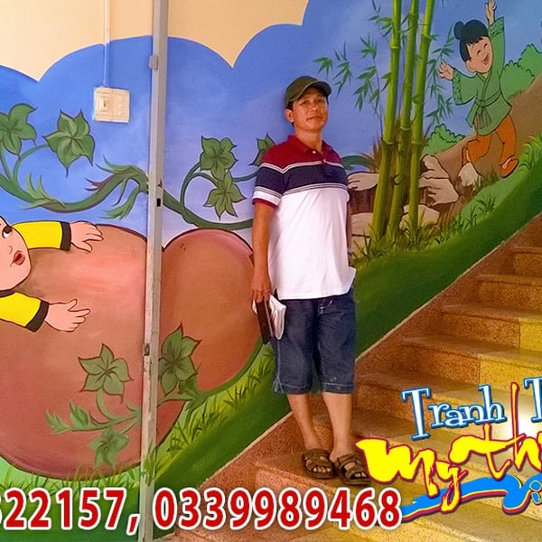 Vẽ Tranh Tường Trường THCS Phước Long Quận 9 – Kiến Tạo Cảnh Quan Học Đường