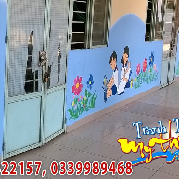 Vẽ Tranh Tường Trường THCS Phước Long Quận 9 – Kiến Tạo Cảnh Quan Học Đường