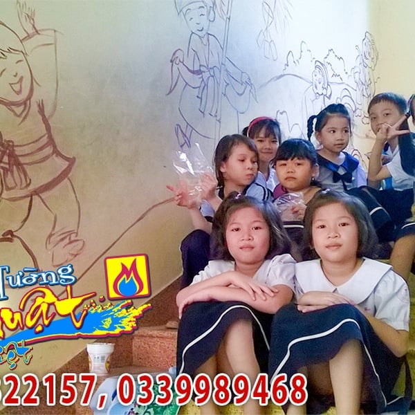 Vẽ Tranh Tường Trường THCS Phước Long Quận 9 – Kiến Tạo Cảnh Quan Học Đường