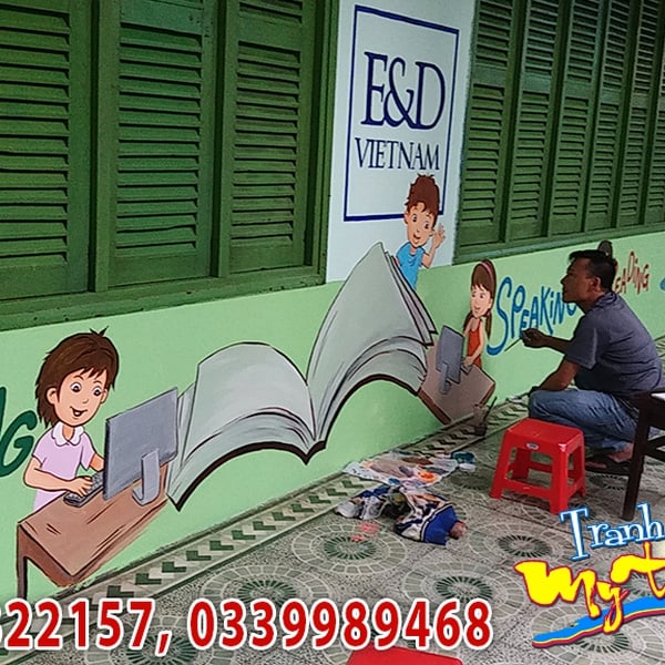 Vẽ Tranh Tường Trường THCS Quận 1 – Nâng Tầm Không Gian Học Đường
