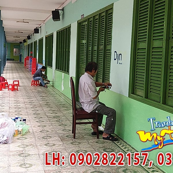 Vẽ Tranh Tường Trường THCS Quận 1 – Nâng Tầm Không Gian Học Đường