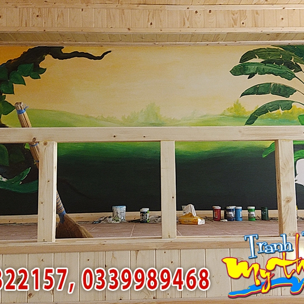 Vẽ tranh tường spa massage Hồng Hà Bình Thạnh