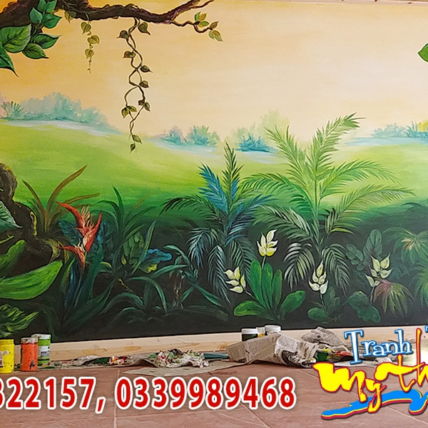 Vẽ tranh tường spa massage Hồng Hà Bình Thạnh