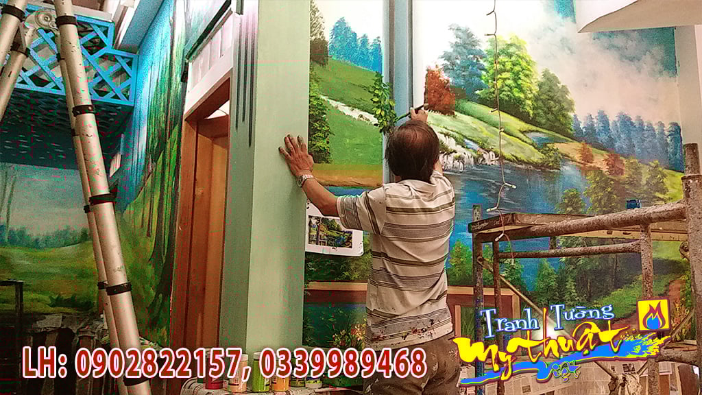 toan-canh-hoat-dong-thi-cong-ve-tranh-tuong-tai-my-thuat-viet Toàn Cảnh Hoạt Động Thi Công Vẽ Tranh Tường Tại Mỹ Thuật Việt