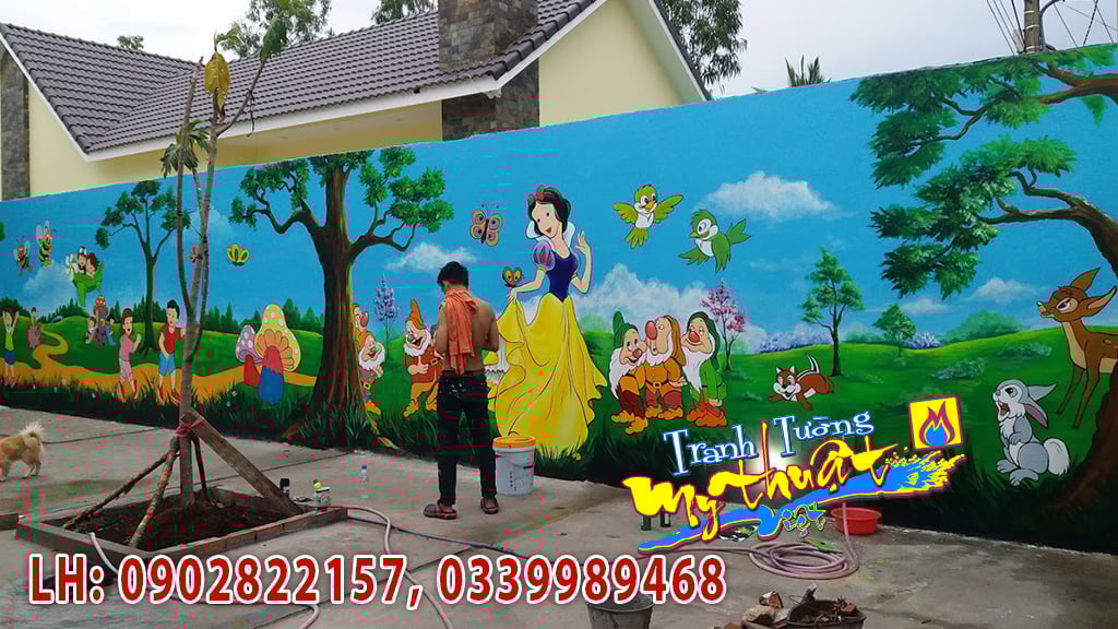 Vẽ Tranh Tường Mầm Non Tại TP. Sóc Trăng – Không Gian Cổ Tích Cho Bé Vẽ Tranh Tường Mầm Non Tại TP. Sóc Trăng – Không Gian Cổ Tích Cho Bé