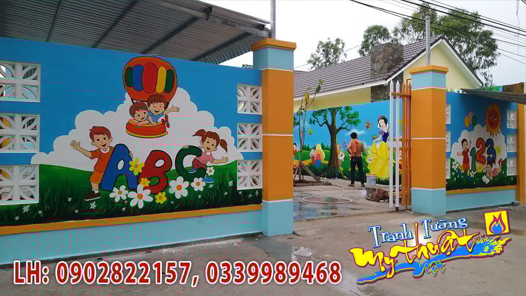 Vẽ Tranh Tường Mầm Non Tại TP. Sóc Trăng – Không Gian Cổ Tích Cho Bé Vẽ Tranh Tường Mầm Non Tại TP. Sóc Trăng – Không Gian Cổ Tích Cho Bé