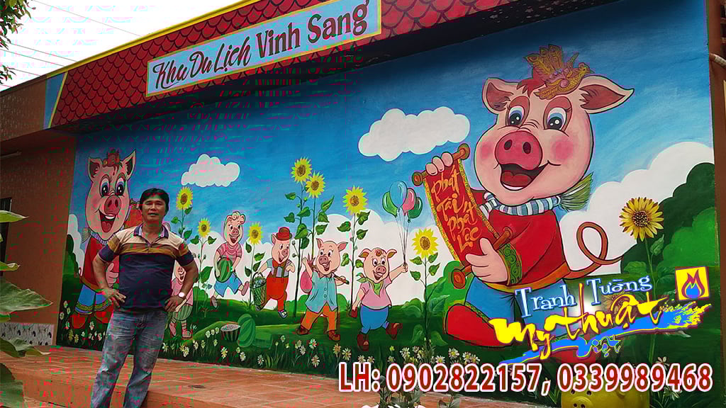 Vẽ Tranh Tường Khu Du Lịch Vinh Sang Vĩnh Long – Đậm Chất Miền Tây Vẽ Tranh Tường Khu Du Lịch Vinh Sang Vĩnh Long – Đậm Chất Miền Tây