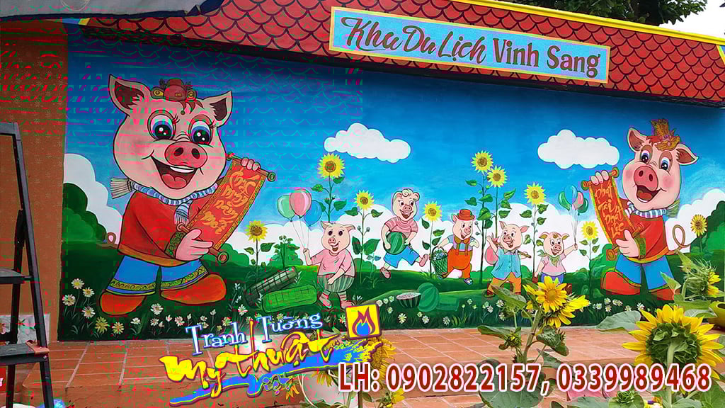 Vẽ Tranh Tường Khu Du Lịch Vinh Sang Vĩnh Long – Đậm Chất Miền Tây Vẽ Tranh Tường Khu Du Lịch Vinh Sang Vĩnh Long – Đậm Chất Miền Tây