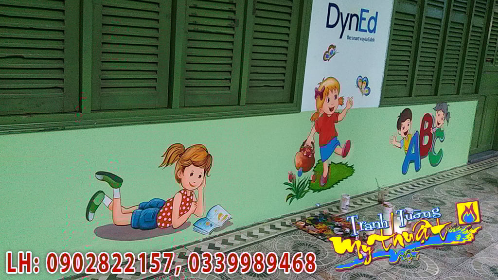 Vẽ Tranh Tường Trường THCS Quận 1 – Nâng Tầm Không Gian Học Đường Vẽ Tranh Tường Trường THCS Quận 1 – Nâng Tầm Không Gian Học Đường