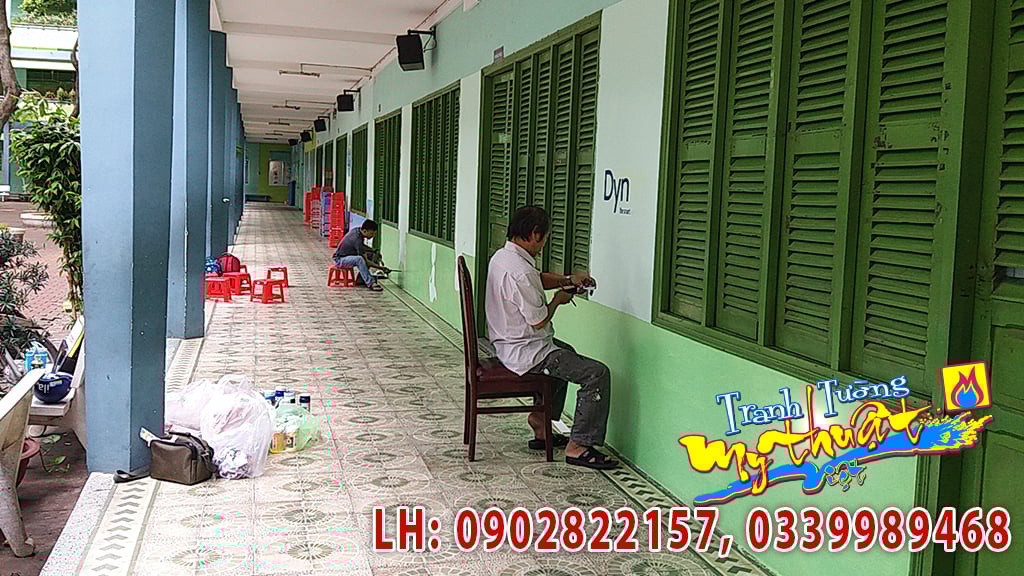 Vẽ Tranh Tường Trường THCS Quận 1 – Nâng Tầm Không Gian Học Đường Vẽ Tranh Tường Trường THCS Quận 1 – Nâng Tầm Không Gian Học Đường