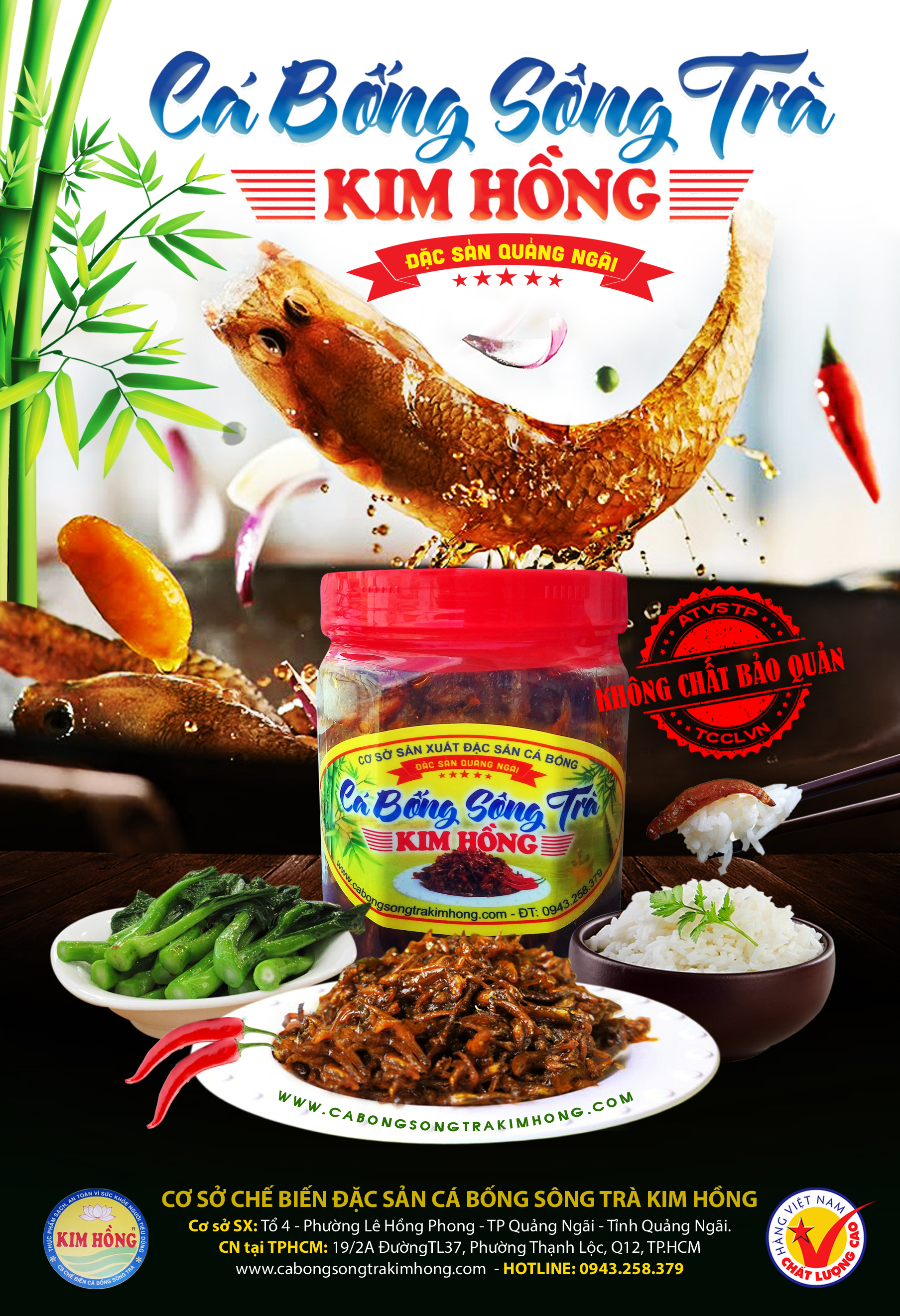 Poster cá bống Sông Trà Kim HỒng Quảng Ngãi