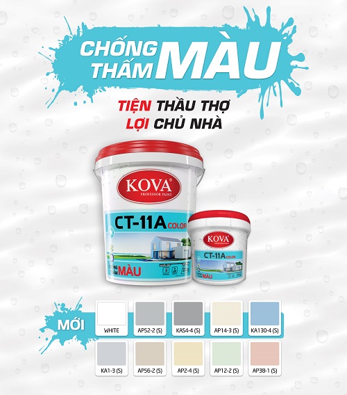 BẢNG MÀU KOVA CT11A COLOR TẠI HCM