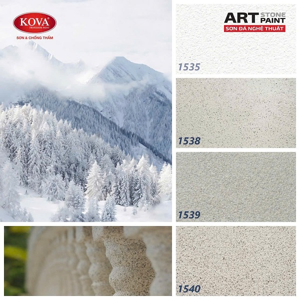 BẢNG MÀU SƠN GIẢ ĐÁ KOVA 1 TẠI HCM