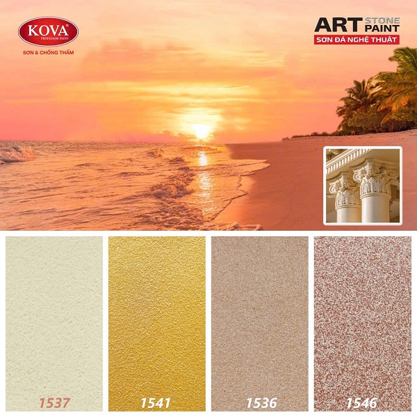 BẢNG MÀU SƠN GIẢ ĐÁ KOVA 3 TẠI HCM