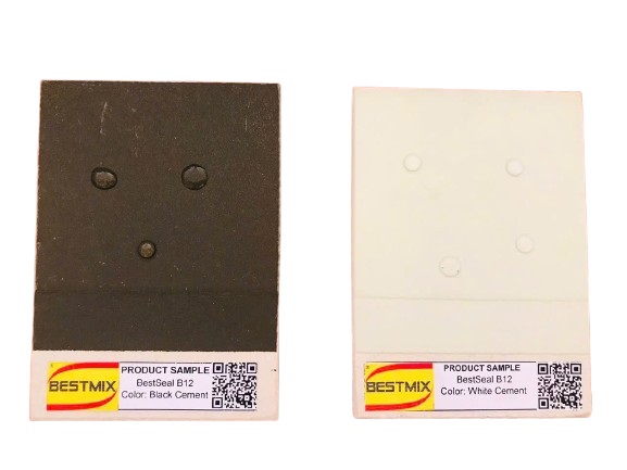 MÃU TRỘN XI MĂNG ĐEN VÀ TRẮNG CỦA CHỐNG THẤM BESTSEAL B12