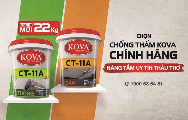 CHỐNG THẤM KOVA 22KG MẪU MỚI NĂM 2022