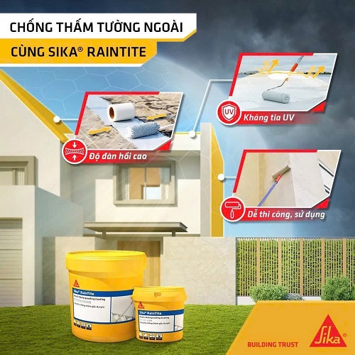 CHỐNG THẤM TƯỜNG NGOÀI CÙNG SIKA RAINTITE
