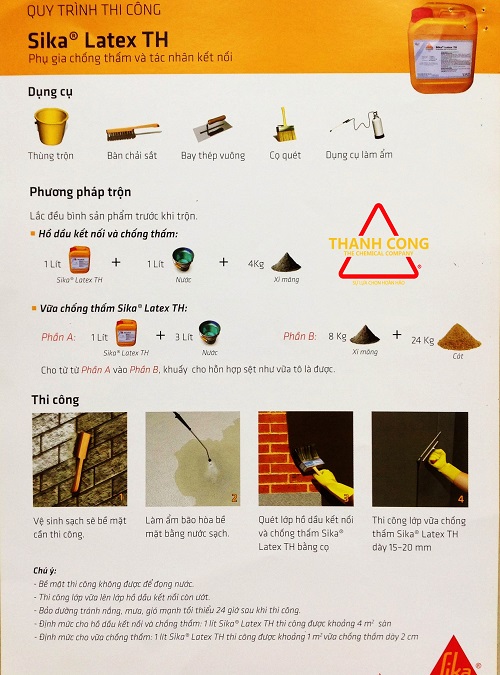 HƯỚNG DẪN THI CÔNG SIKA LATEX TH TẠI HCM HƯỚNG DẪN THI CÔNG SIKA LATEX TH