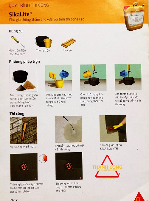 HƯỚNG DẪN THI CÔNG SIKA LITE TẠI HỒ CHÍ MINH HƯỚNG DẪN THI CÔNG SIKA LITE TẠI HỒ CHÍ MINH