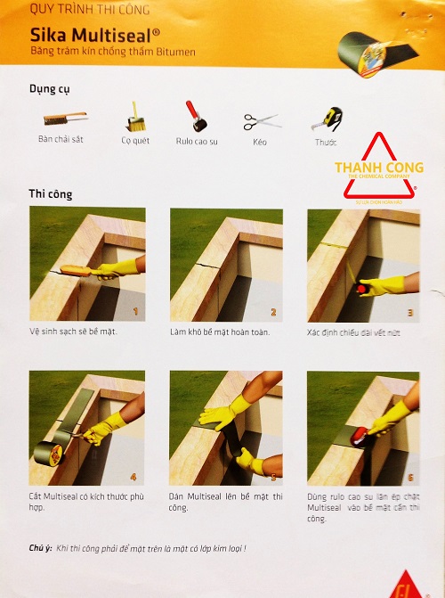 HƯỚNG DẪN THI CÔNG SIKA MULTISEAL TẠI HỒ CHÍ MINH HƯỚNG DẪN THI CÔNG SIKA MULTISEAL