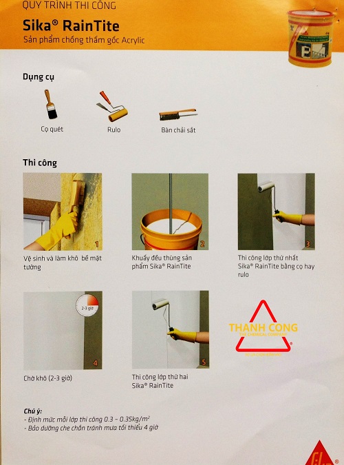 HƯỚNG DẪN THI CÔNG SIKA RAINTITE TẠI HỒ CHÍ MINH HƯỚNG DẪN THI CÔNG SIKA RAINTITE TẠI HỒ CHÍ MINH