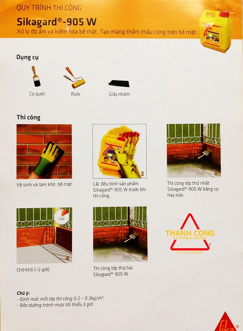 HƯỚNG DẪN THI CÔNG SIKAGARD 905W TẠI HCM HƯỚNG DẪN THI CÔNG SIKAGARD 905W