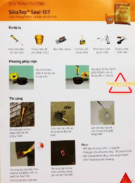 HƯỚNG DẪN THI CÔNG SIKATOP SEAL 107 TẠI HCM HƯỚNG DẪN THI CÔNG SIKATOP SEAL 107