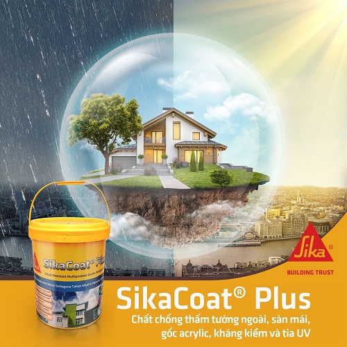 SƠN CHỐNG THẤM TƯỜNG NGOÀI SIKACOAT PLUS TẠI TPHCM