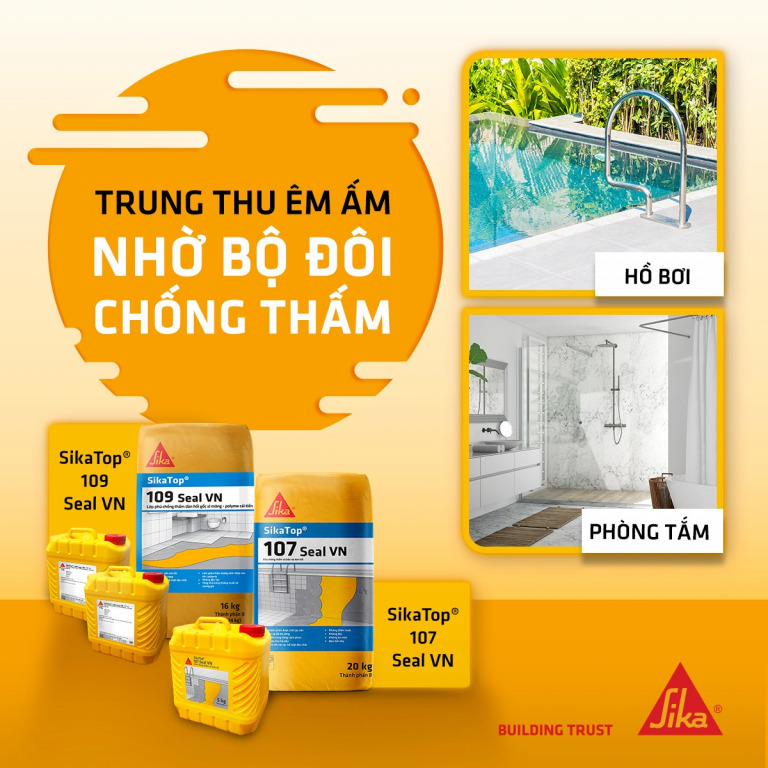 Thi công lớp màng chống thấm SikaTop 109 Seal VN