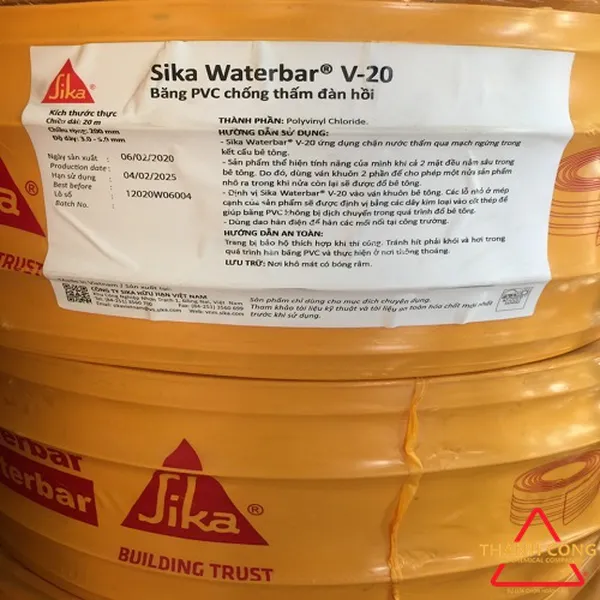 BĂNG CẢN NƯỚC SIKA WATERBARS V-20