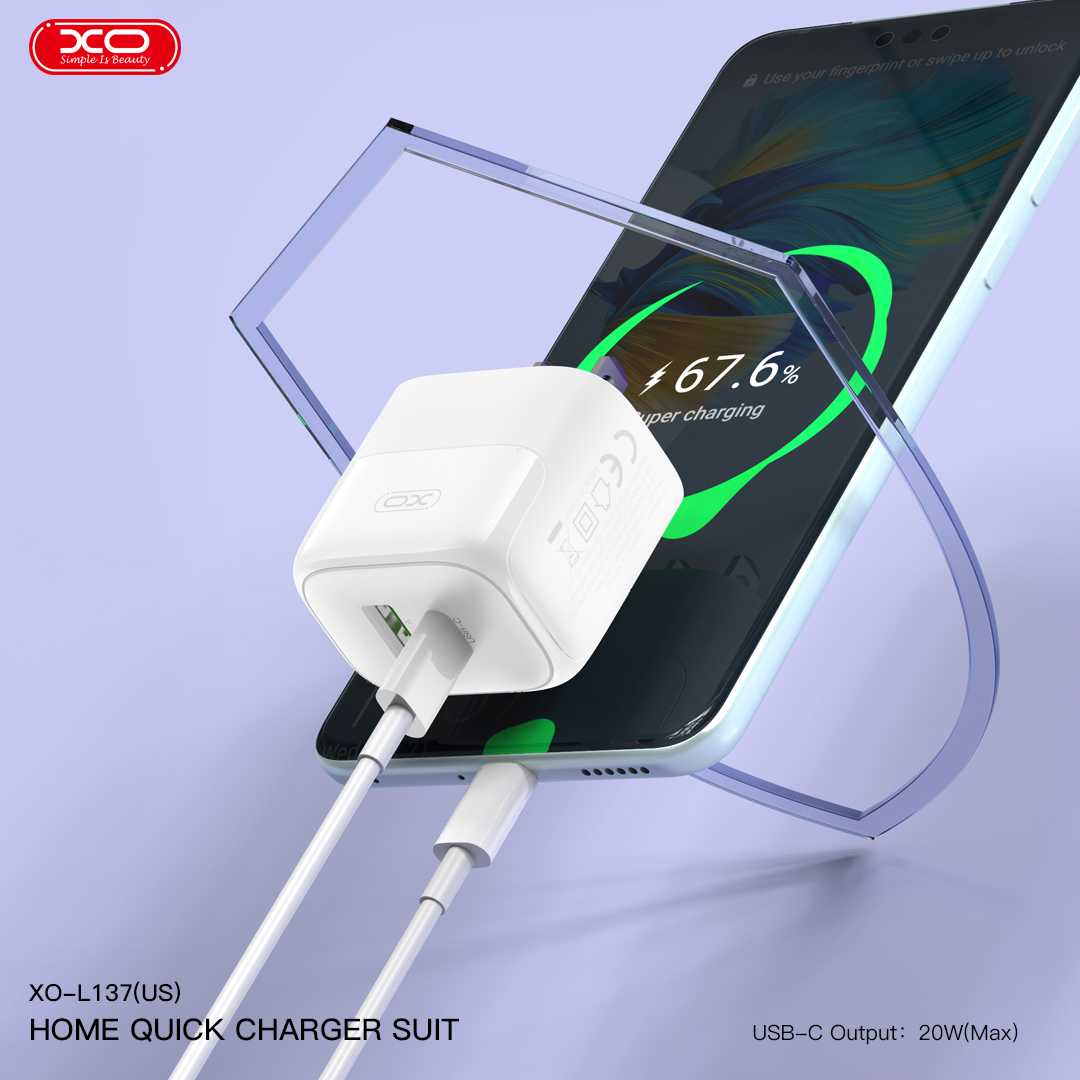 Bộ Sạc Chính Hãng XO L137, Sạc Nhanh 20W Bộ Sạc Chính Hãng XO L137, Sạc Nhanh 20W