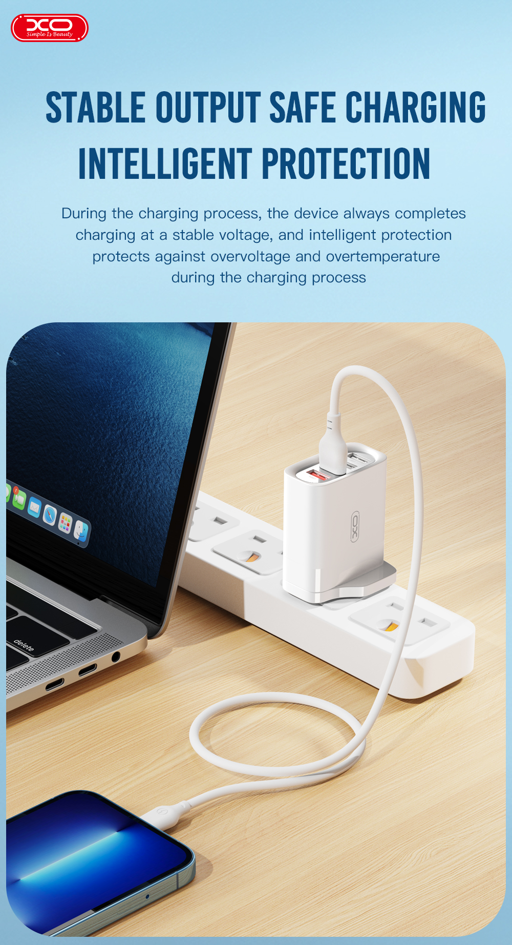 Đầu Sạc Điện Thoại XO L100 Nhiều Cổng Đầu Sạc Điện Thoại XO L100 Nhiều Cổng