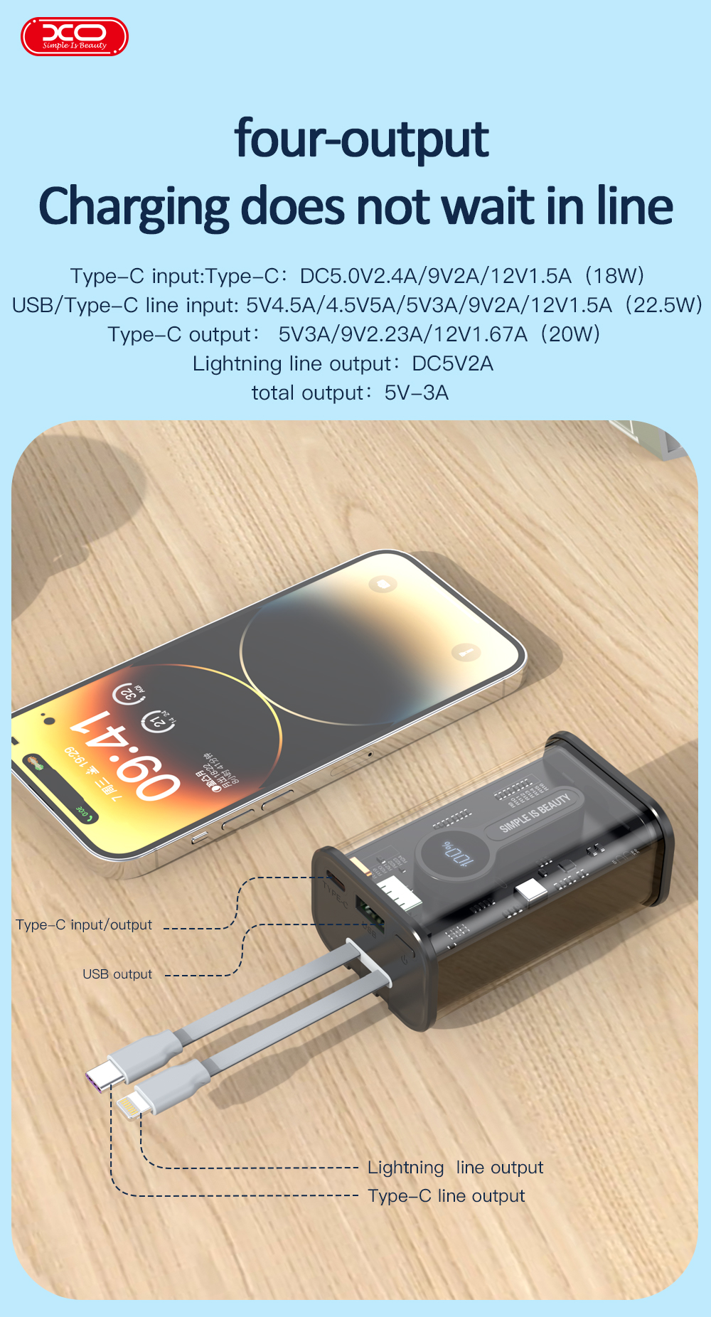 Sạc Dự Phòng XO PB306 10,000mAh Sạc Dự Phòng XO PB306 10,000mAh