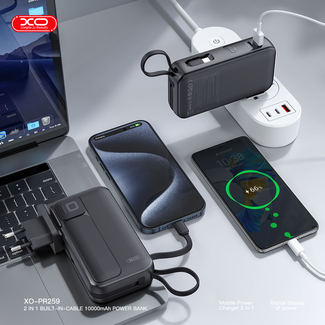 Pin Sạc Dự Phòng XO PR259 - Sạc Nhanh PD22.5W - 10.000mAh Cục Sạc Dự Phòng XO PR259 - Sạc Nhanh PD22.5W - 10.000mAh