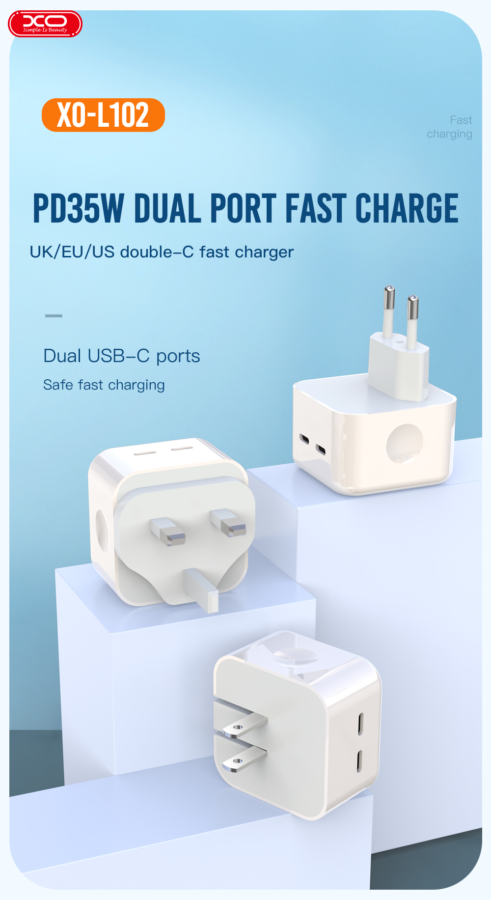 Bộ Sạc Chính Hãng XO L102 Bộ Sạc Chính Hãng XO L102