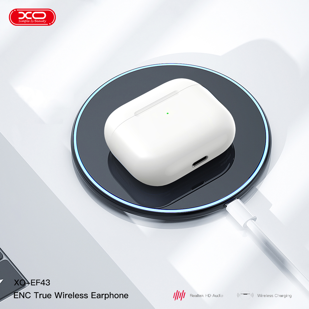 Tai nghe Airpod XO EF43 ENC Đầy Đủ Chức Năng, Chống Ồn, Pin Lâu. Hàng Chính Hãng Tai nghe Airpod XO EF43 ENC Đầy Đủ Chức Năng, Chống Ồn, Pin Lâu. Hàng Chính Hãng