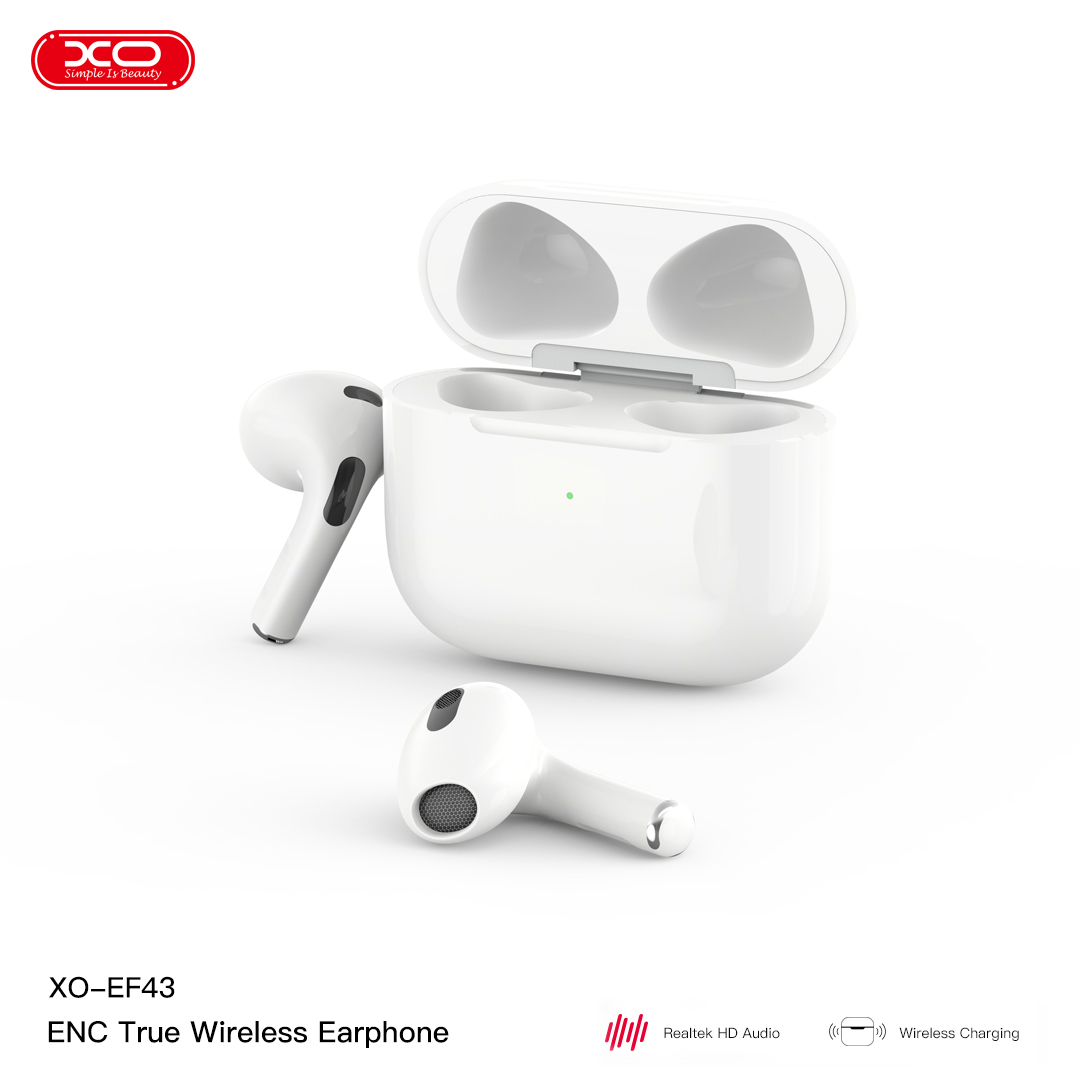 Tai nghe Airpod XO EF43 ENC Đầy Đủ Chức Năng, Chống Ồn, Pin Lâu. Hàng Chính Hãng Tai nghe Airpod XO EF43 ENC Đầy Đủ Chức Năng, Chống Ồn, Pin Lâu. Hàng Chính Hãng