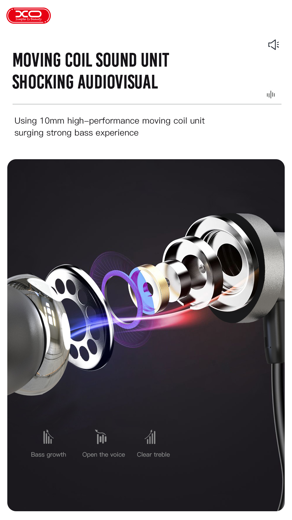 Tai nghe liền dây XO EP38 Jack 3.5mm, Có Mic, Chống Ồn Tai nghe liền dây XO EP38 Jack 3.5mm, Có Mic, Chống Ồn